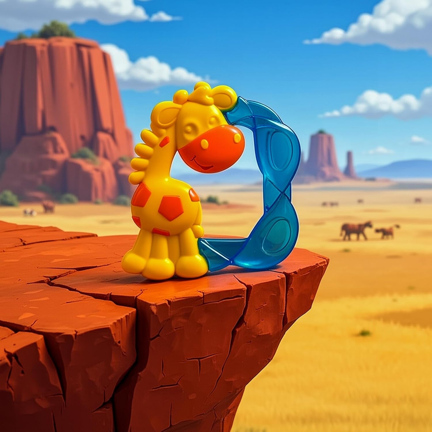 Kousátko Playgro Jerry Giraffe - Dětské kousátko - Silikonové kousátko - Silikonové kousátko - Pomůcka na kousání - Silikon - Dětské kousátko - Barevné
