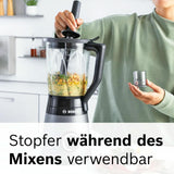 Bosch Standmixer Vitapower Serie 4 MMB6172SN, Verbesserte Version, 10 Jahre Motorgarantie, Edelstahl-Klingen, 1,5L Glasbehälter, Spülmaschinenfeste Teile, 30 000 U/Min, 1200 W, Silver Kitchen Naty Shop