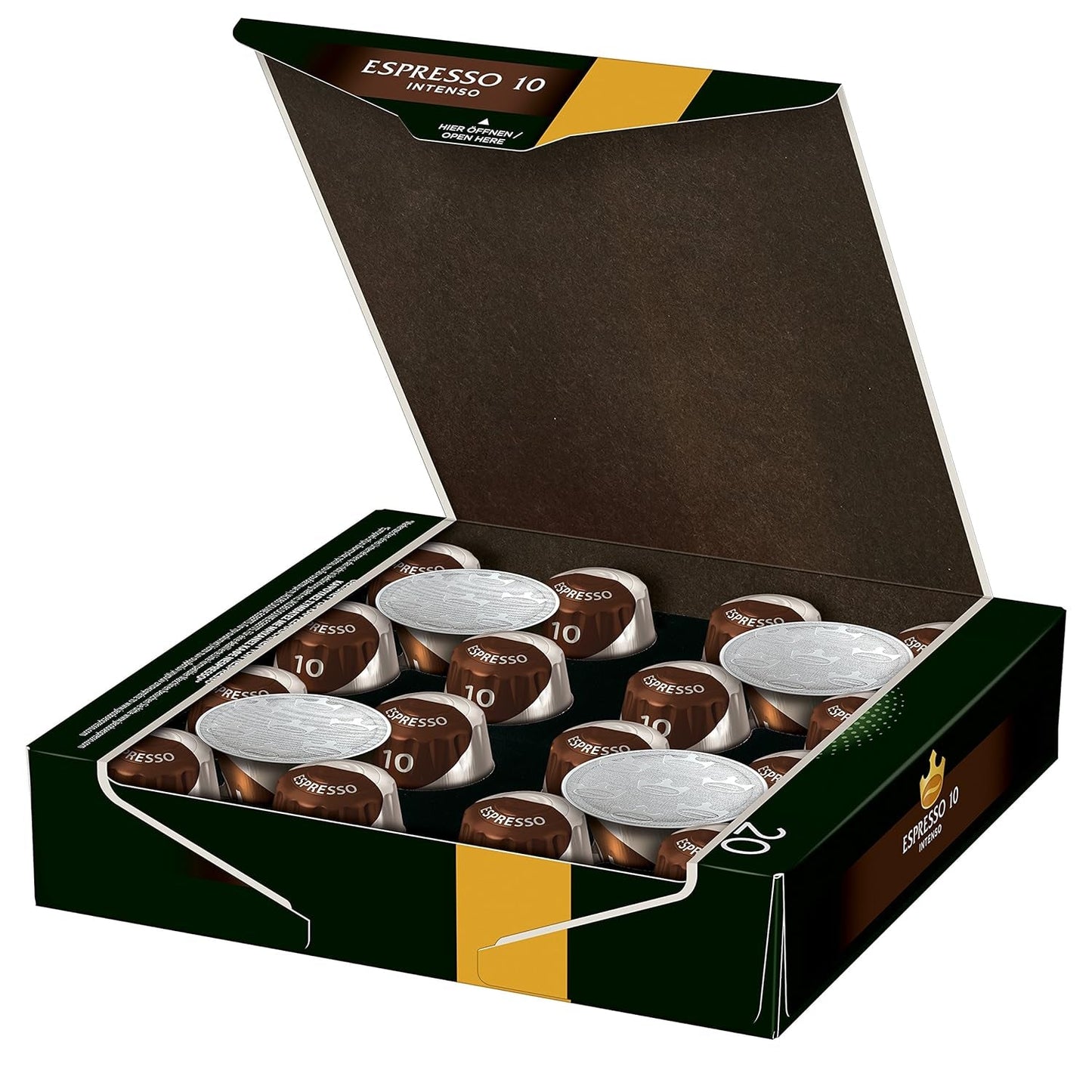 Kaffeekapseln Espresso Intenso, Intensität 10 von 12, 10 x 20 Getränke & Kaffeekapseln Krönung Crema, 200 Kapseln kompatibilní s Nespresso, 10er Pack, 10 x 20 Getränke, 1040 g