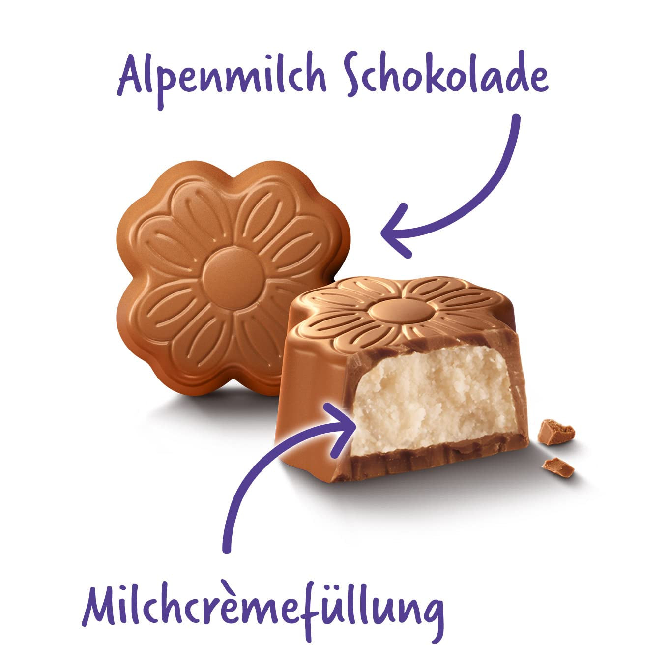 Milka Little Thank You Chocolates 12 x 44 g, jemné mléčné krémové čokolády s alpskou mléčnou čokoládou (balení 5 ks)