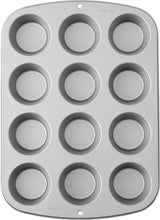 Wilton 03-3118 Cupcake-/muffin Backform, Recipe Right, Antihaft, 12 Vertiefungen, Grau Formy a plechy na pečení Naty Shop