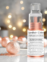 Sugarflair Pump Powder Spray, Glitter, Blush, Glitter - potravinářská barva na dorty, bezaerosolový sprej na dorty, muffiny a další - 10 g