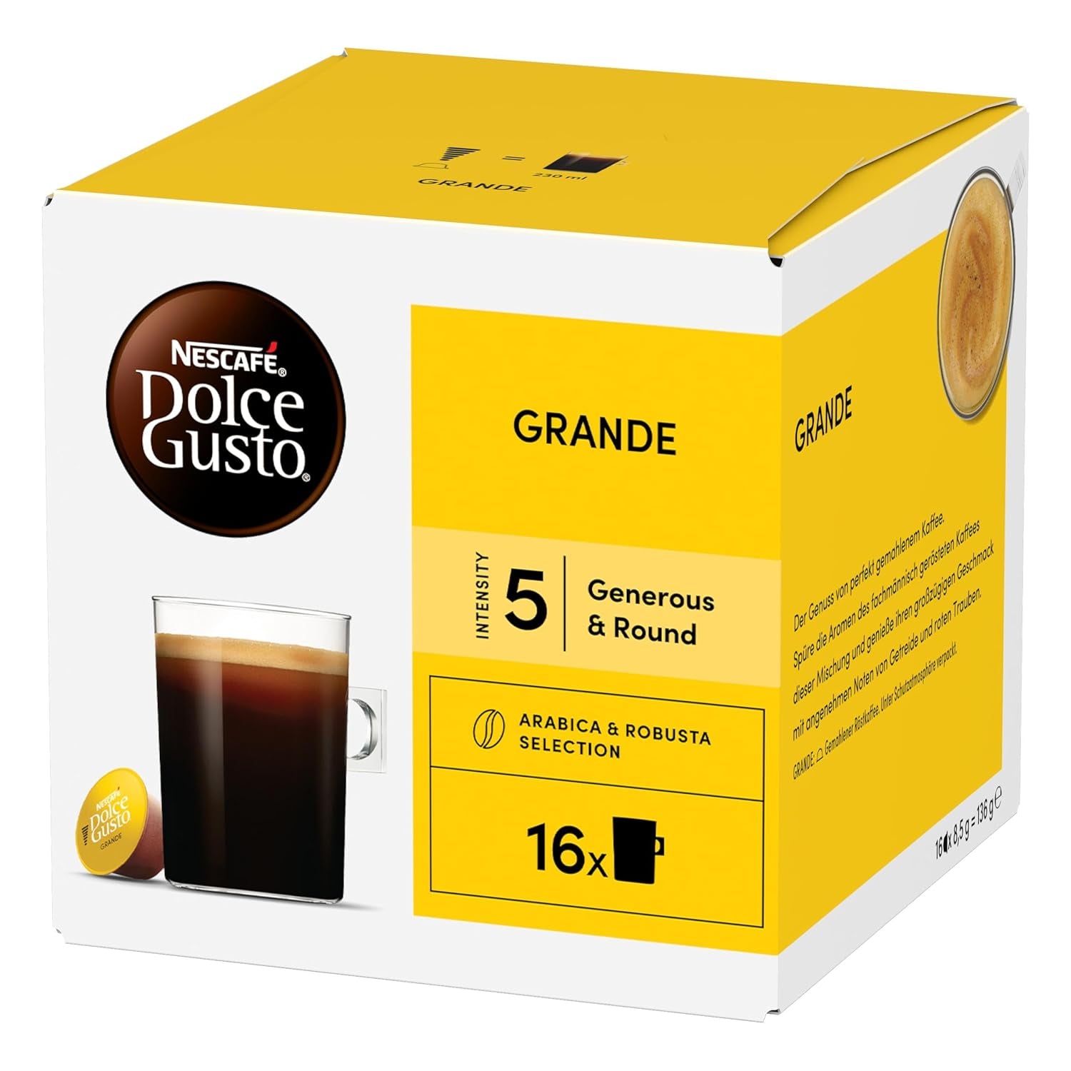 NESCAFÉ DOLCE GUSTO Grande Kaffeekapseln 3er Pack (3 x 16 kapslí)