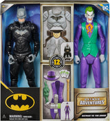 DC Batman Adventures Sada akční figurky Batman vs the Joker, 30 cm – 2 plně pohyblivé figurky s 12 ozubenými koly pro vzrušující hraní rolí, hračka pro 4+ děti Akční figurky Naty Shop