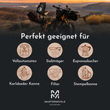 Espresso Martermühle Bike 500g Strong | Arabica/Robusta | Příchutě: Makadamové ořechy, mléčná čokoláda | Světle pražená celá zrna espressa, nízká kyselost