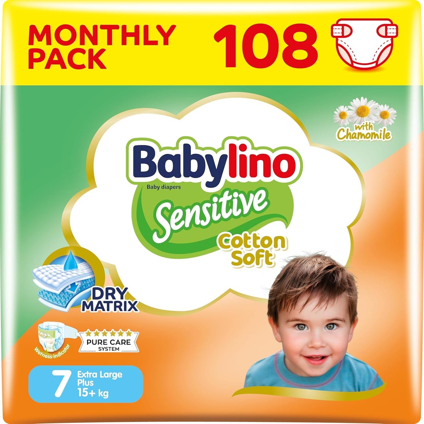 Pleny pro citlivá miminka, velikost 7, extra velké plus (+15 kg), 14 kusů