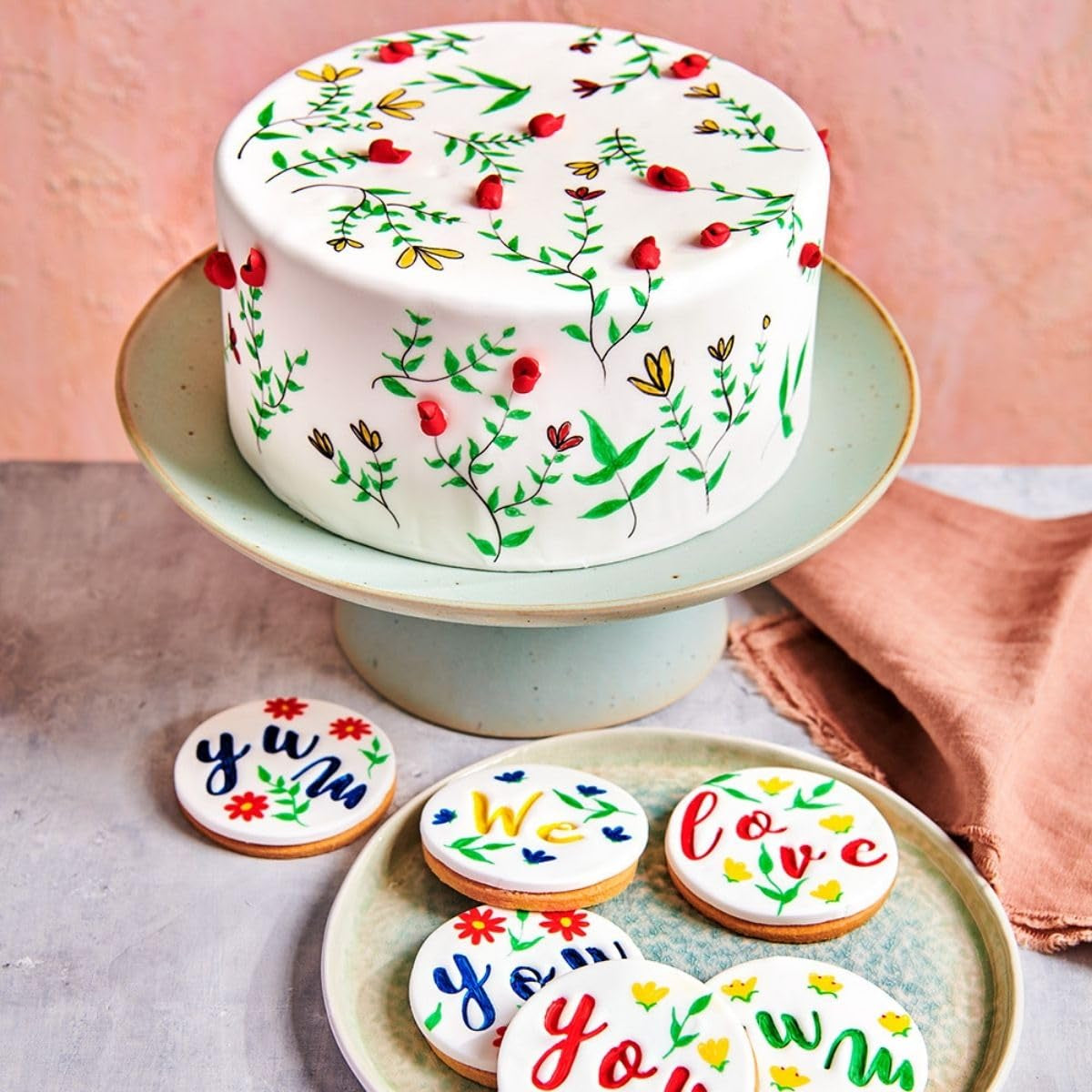 Funcakes Red Food Barvicí pera: Jedlá pera na sušenky, dorty, fondant a další, ideální pro personalizaci, certifikováno Halal
