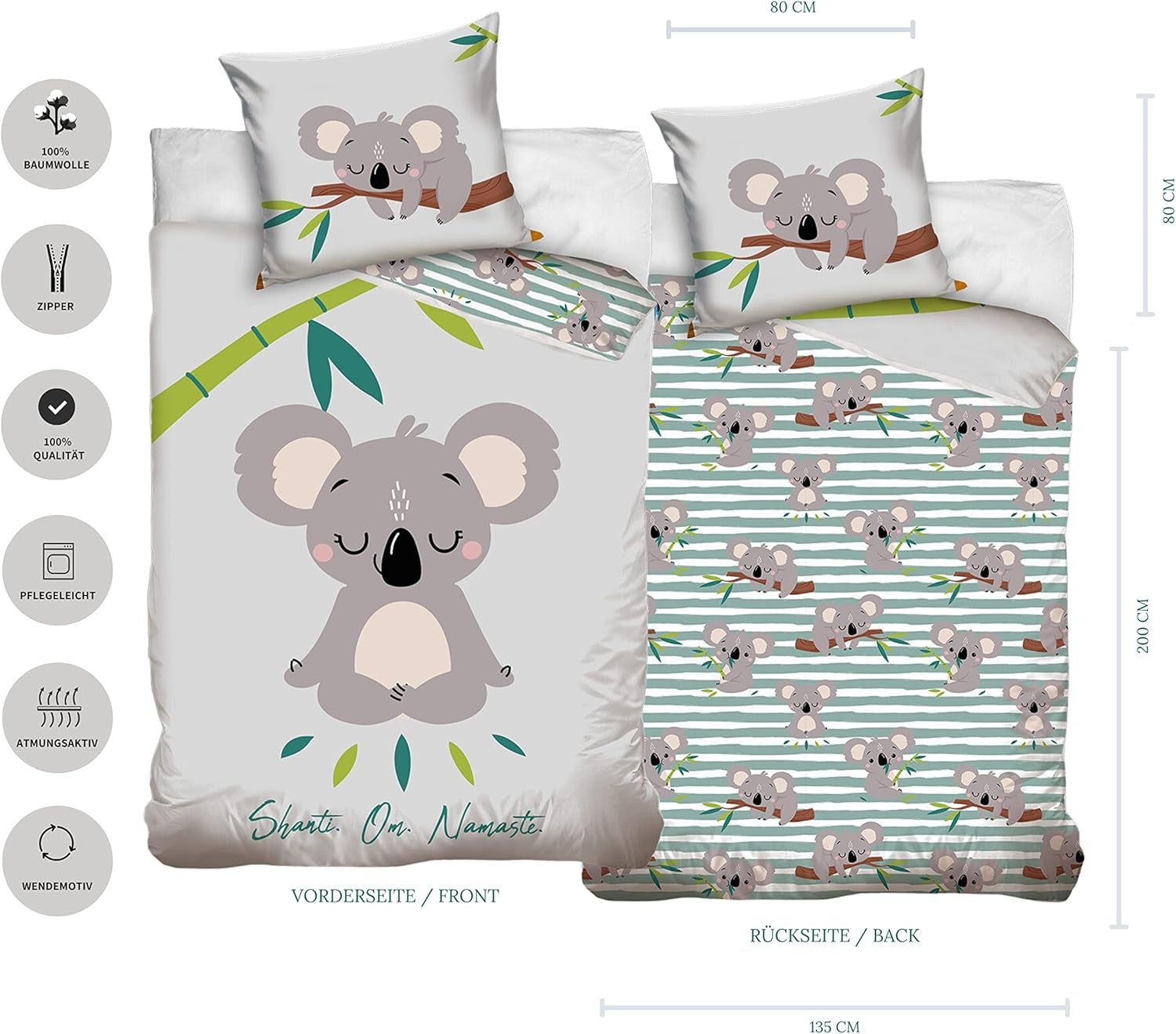 Povlečení pro děti a teenagery, unisex, Ursulet Koala, bavlna Povlečení pro děti Naty Shop