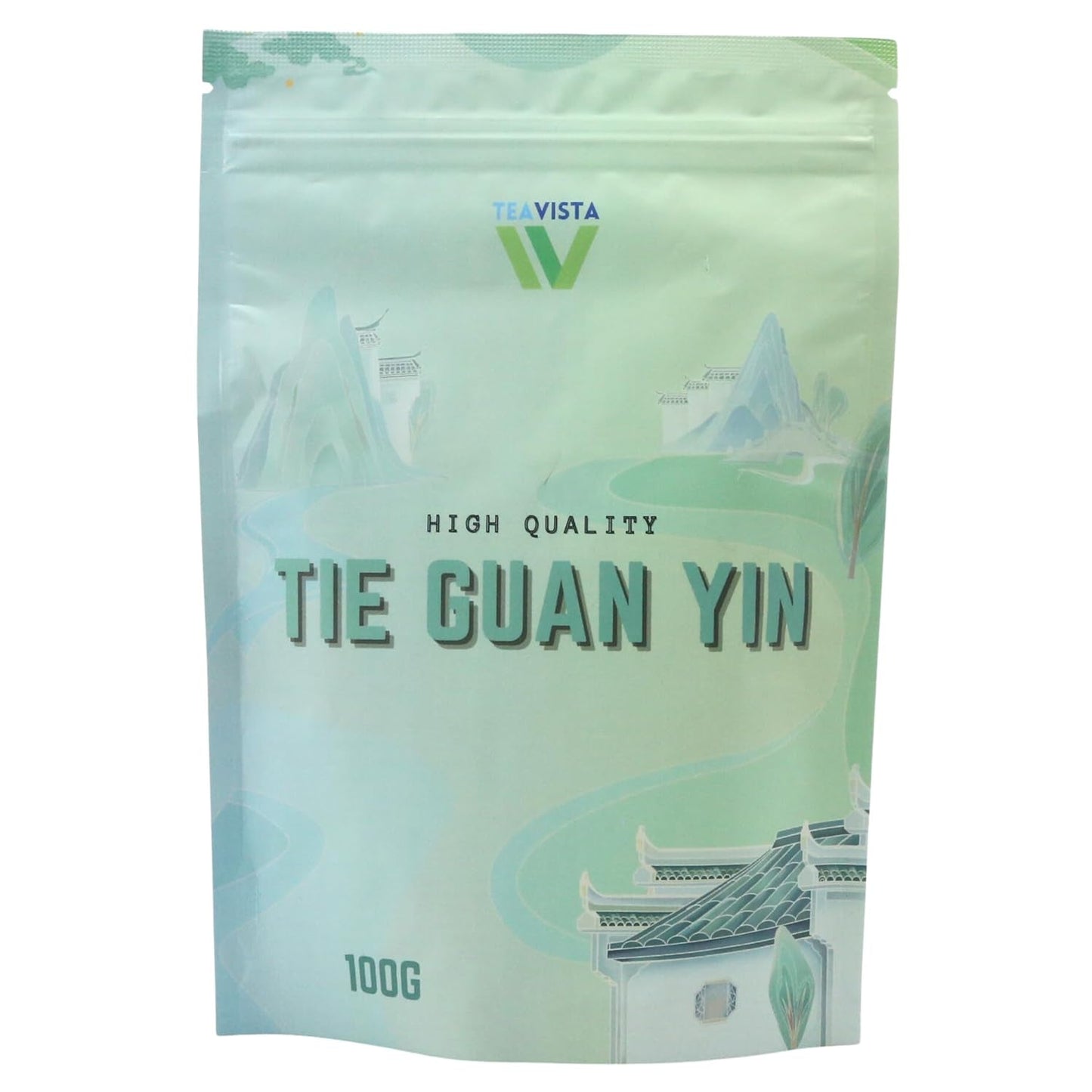 Tie Guan Yin Oolong Tea by Teavista - Prémiový čínský čaj Oolong (Tieguanyin), 100g | Podporuje trávení a zvyšuje energii
