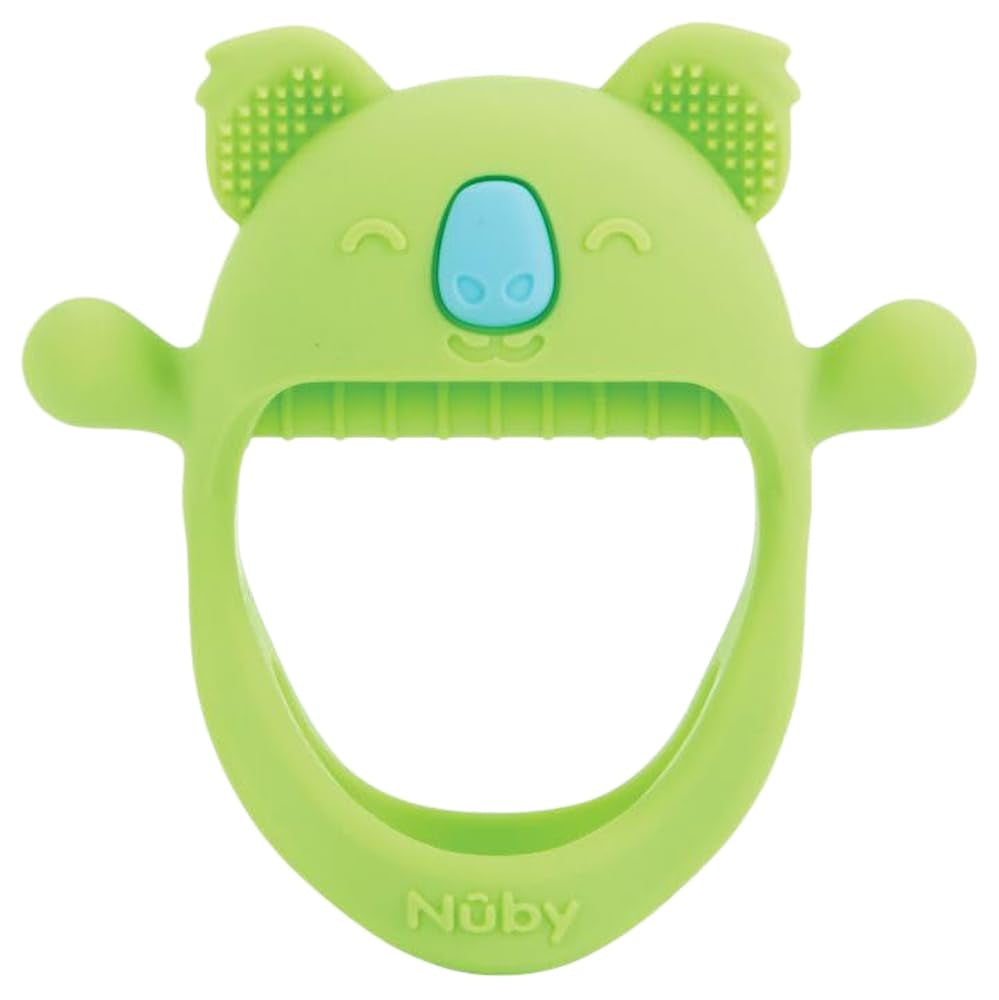 Nuby kousací rukavice - silikonové | Hračka na kousání koaly | Smyslová hračka | 3+ měsíce