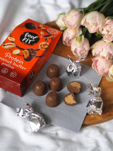 Feel FIT proteinové pralinky s arašídovým máslem ve vysoce kvalitní mléčné čokoládě, bez přidaného cukru, 17 % proteinu, bez lepku 66 g (1 balení)