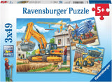 Puzzle Ravensburger pro děti - 09226 Velká stavební vozidla - Puzzle pro děti 5+ 3X49 dílků Puzzle Naty Shop Výchozí název