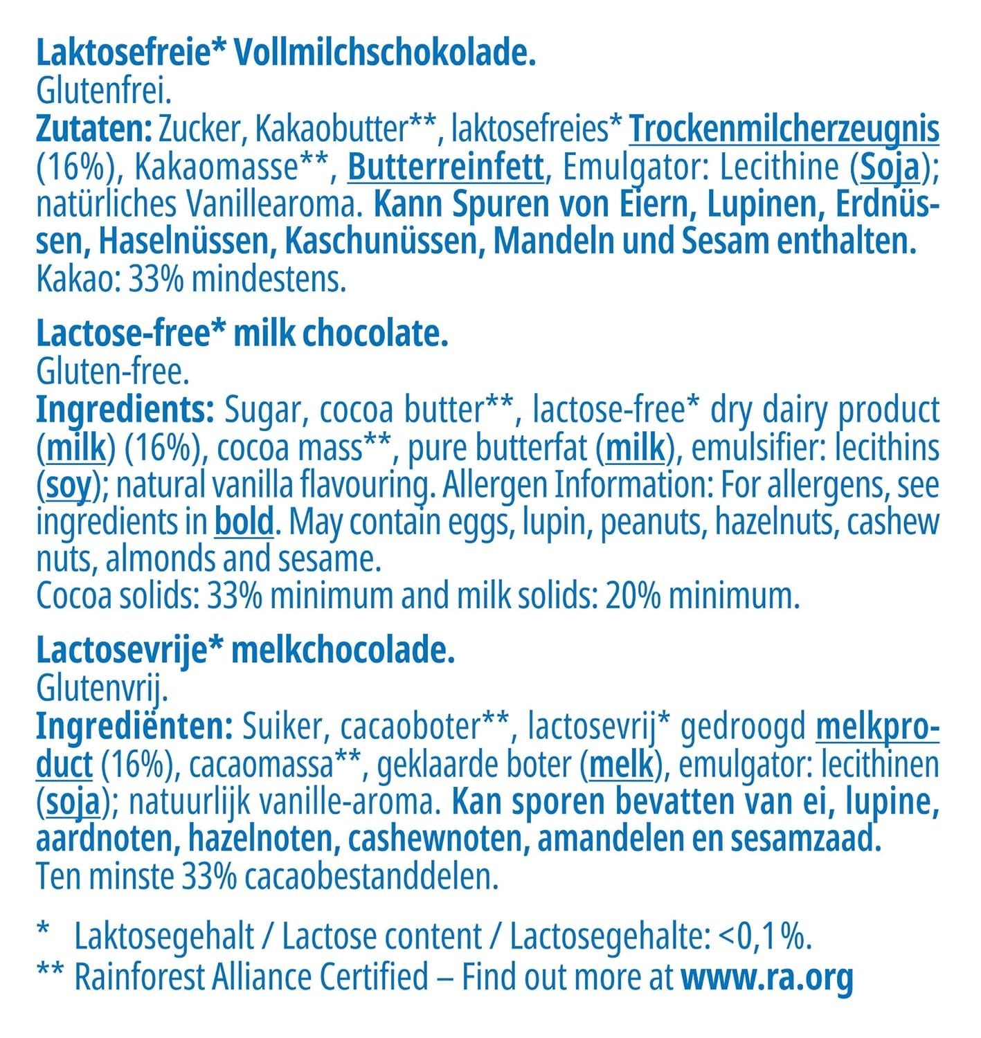 frankonia ČOKOLÁDA Plnotučná mléčná čokoláda bez laktózy a lepku, 100 g
