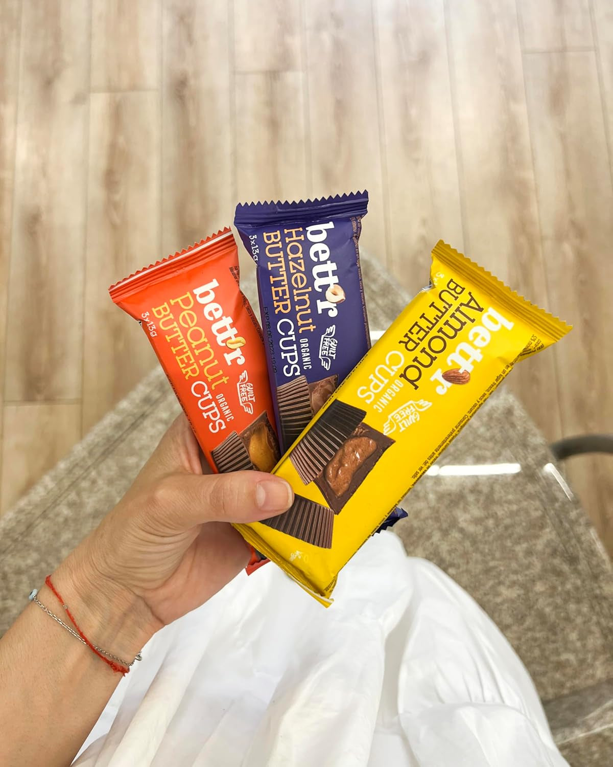 Bett'r bez viny organické lískooříškové pryskyřníky. 100% vegan, bez lepku a bez laktózy - 12 x 39 g