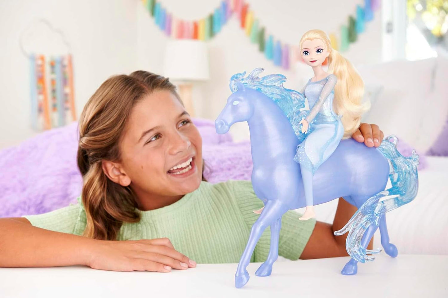 Mattel DISNEY Frozen Elsa a Nokk – kloubová panenka Elsa, majestátní vodní figurka Nokk, inspirovaná druhým filmem, pro děti od 3 let, HLW58