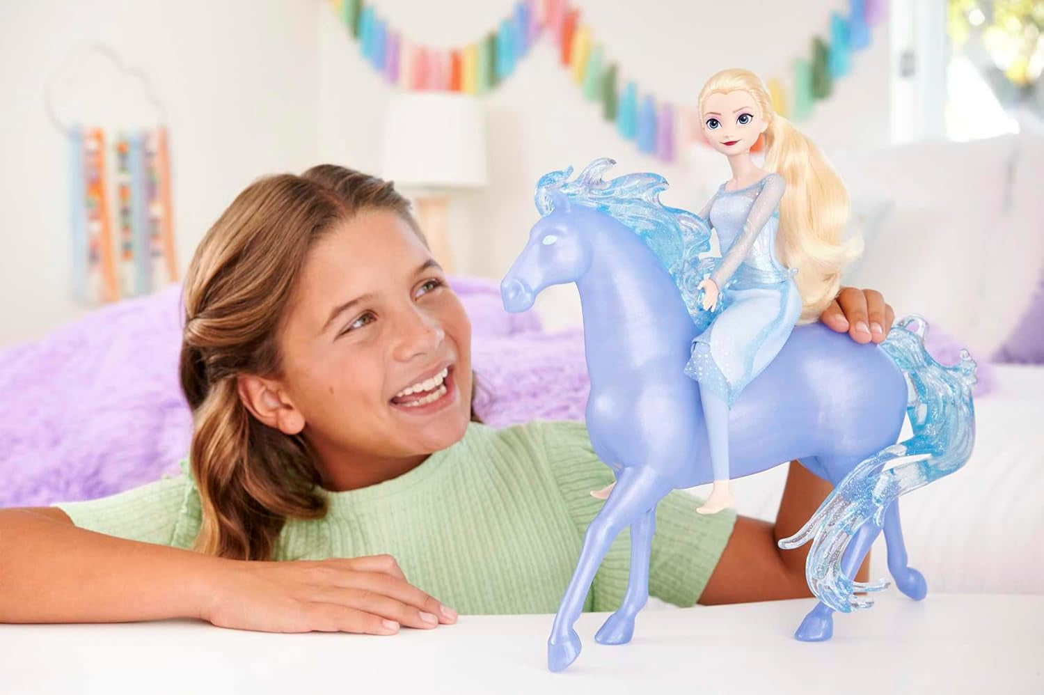 Mattel DISNEY Frozen Elsa a Nokk – kloubová panenka Elsa, majestátní vodní figurka Nokk, inspirovaná druhým filmem, pro děti od 3 let, HLW58