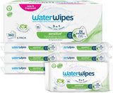 WaterWipes Sensitive+ Hydrating Boost vlhčené ubrousky, hydratační ubrousky, počet 720 (12 balení), 3 v 1 čistí, pečují, hydratují, 99% voda z Aloe Vera, neparfémované dětské ubrousky