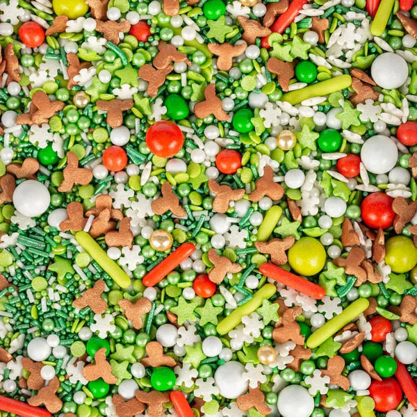 Super Streusel Hohoho Sprinkles Christmas - Slavnostní dekorace pro lahodné dorty 90 G