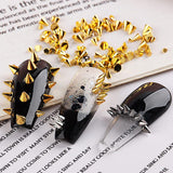 Mini Metall Nieten Punk Přívěsky na nehty Zlatá Stříbrná Strasssteine ​​Nägel Přívěsek Kegel Spikes Nagelschmuck Glitzersteine ​​Study na nehty Nagel Steine ​​​​Legierung Nagelanhänger Kamínky Nageldesign Zubehör