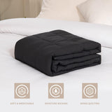 Zátěžová deka 150X200Cm 8kg Relaxační deka pro dospělé pro zlepšení spánku Šedá vážená deka Good Nite Beds and Deky