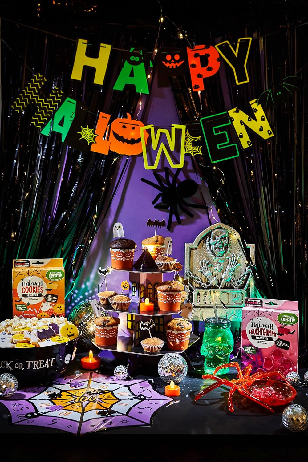 HEITMANN KREATIV Halloweenská sada náhradních ovocných žvýkaček - příchuť malina