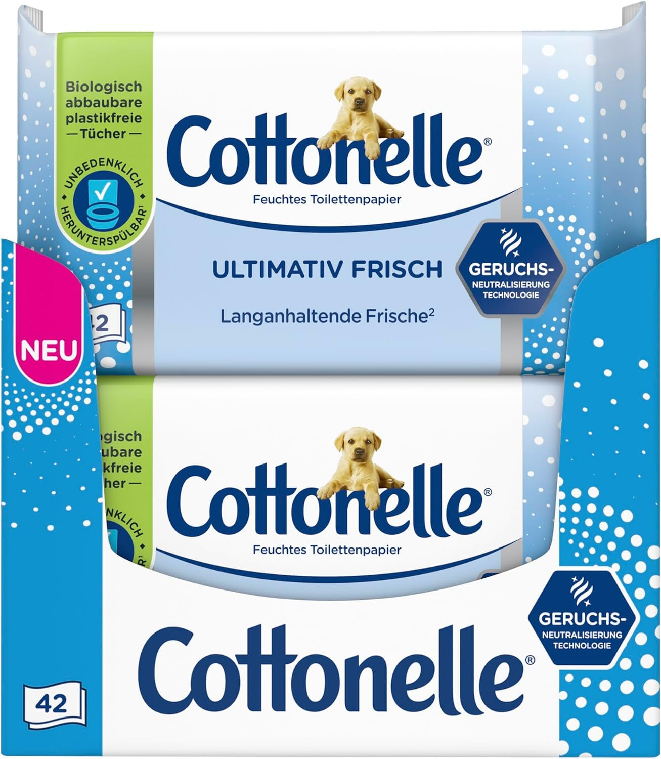 Vlhčené ubrousky, Ultimate Fresh, 12 x 42 ubrousky, technologie Deodycylx, šetrné k pokožce, bez alkoholu a barviv, citlivé, biologicky odbouratelné