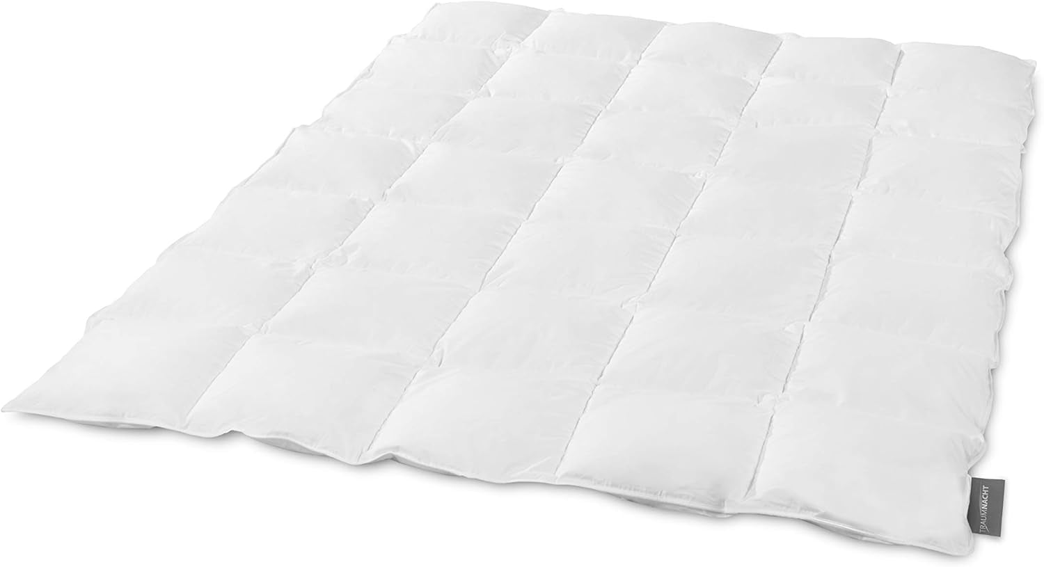 Traumnacht Basic Lehká přikrývka s novým bílým prachovým peřím (60 %) a peřím (40 %), DIN EN 12934, 135 X 200 Cm, Down Pass a certifikace Oeko-Tex, vyrobena podle německé normy kvality Peřiny a přikrývky Naty Shop 60 procent prachové peří / 40 procent peří Střední přikrývka 125 X00 pro celou sezónu