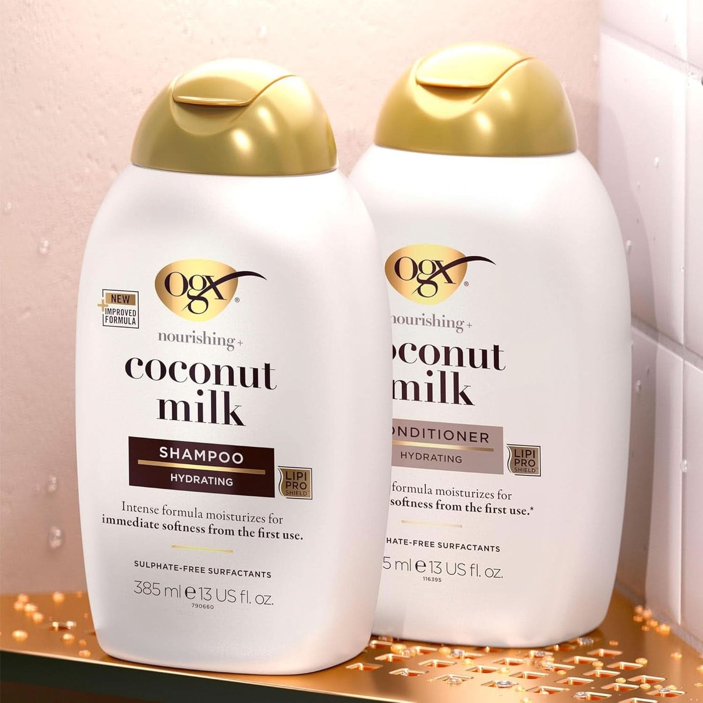 Šampon s kokosovým mlékem OGX (385 ml), hydratační účinek Sprcha a koupel Naty Shop