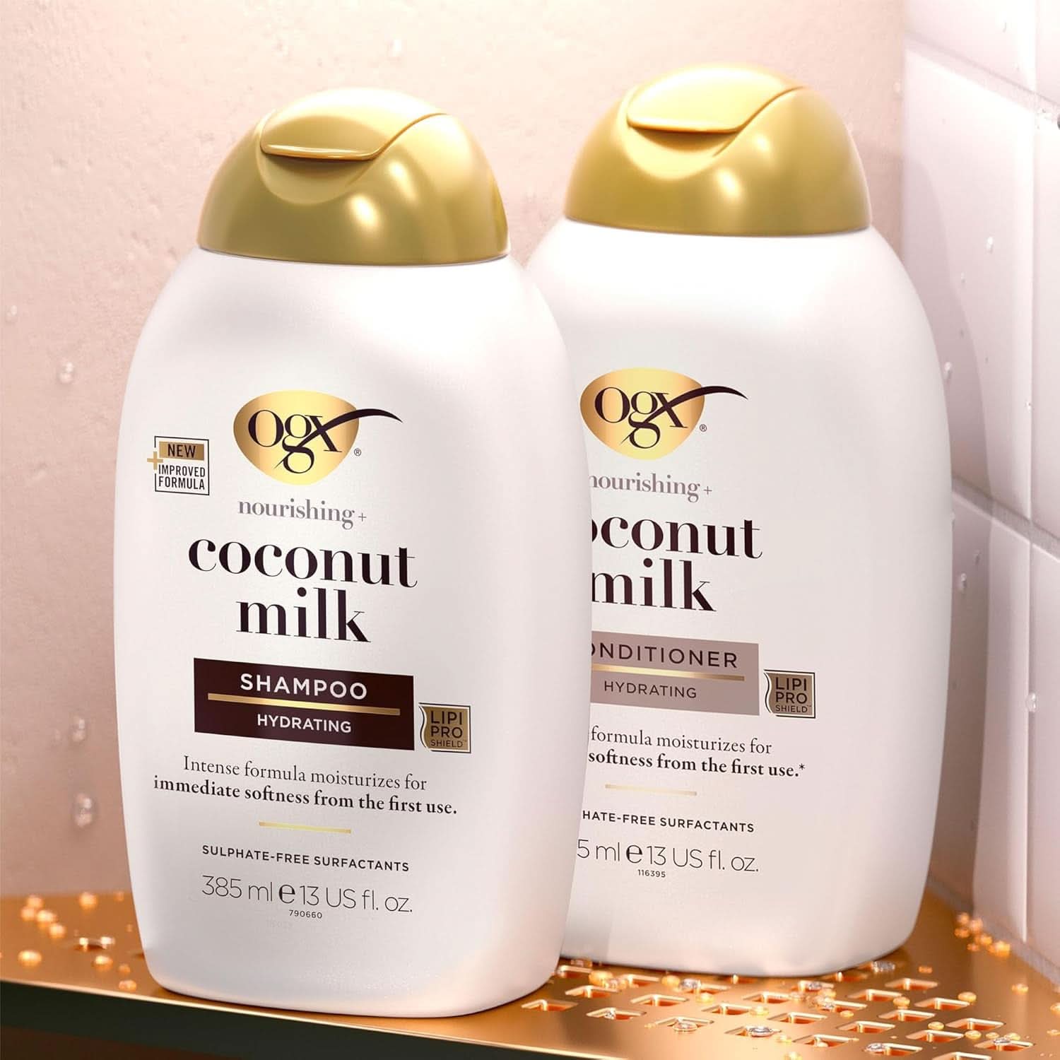 Šampon s kokosovým mlékem OGX (385 ml), hydratační účinek Sprcha a koupel Naty Shop