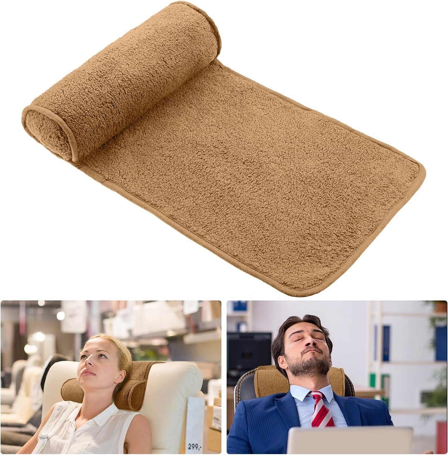 Chaise Lounge Neck Polštář pod hlavu Plyšový nastavitelný polštář Neklouzavá fleecová pohovka Polštář na podporu hlavy na cestování Domácí Chaise Lounge Pohovka Křeslo (černé)