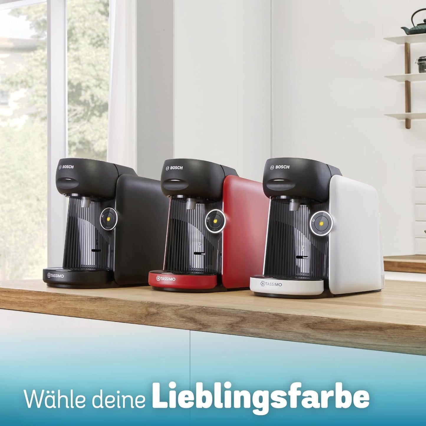 Bosch Tassimo finesse espresso na kapsle TAS162E, 70 nápojů, intenzivnější káva stisknutím tlačítka, automatické vypínání, udržitelné, perfektní dávkování, 1400 W, černá/černá