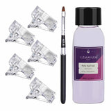 GZMAYUEN Poly Nail Gliding Solution 30 ml * 2 gel na prodlužování nehtů Tekutý gel na prodlužování nehtů – jednoduchý DIY roztok na klouzání se štětcem