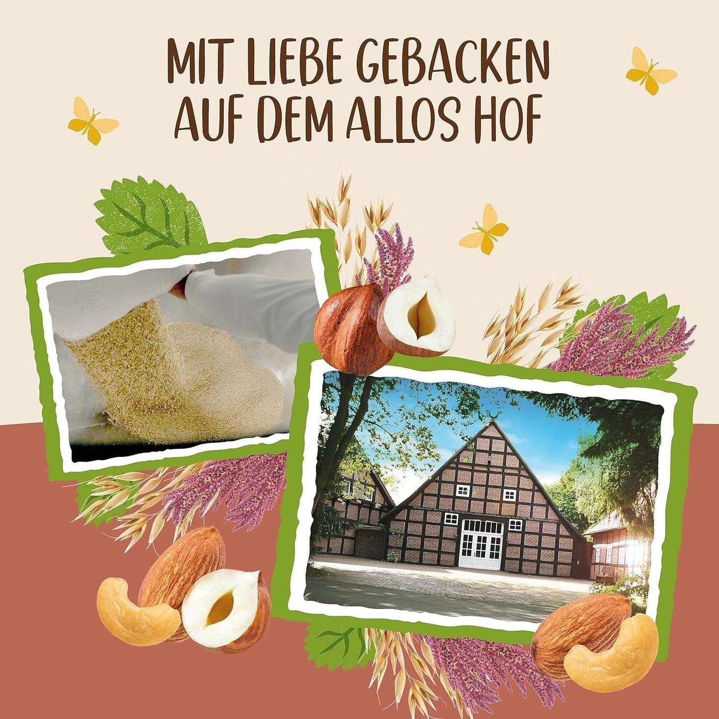 ALLOS Amaranth Crunchy Nobleuss | Bio müsli Nut Oats Cereal pro malý Cereal Naty Shop