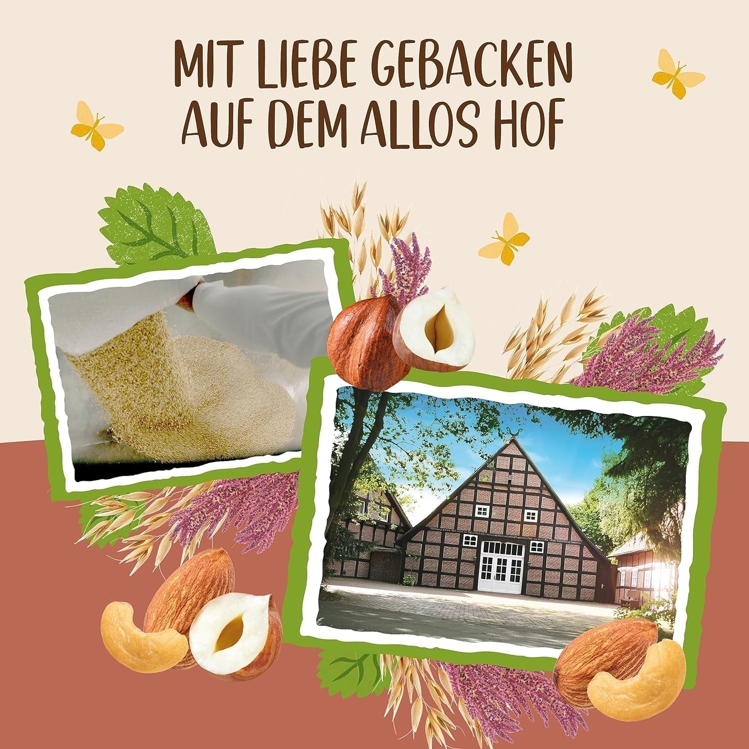 ALLOS Amaranth Crunchy Nobleuss | Bio müsli Nut Oats Cereal pro malý Cereal Naty Shop