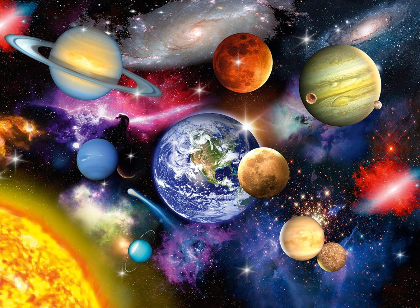 Dětské puzzle Ravensburger - 13226 Sluneční soustava - Vesmírné puzzle pro děti od 9 let s 300 dílky ve formátu XXL Puzzle Naty Shop
