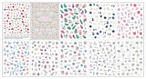 JMEOWIO Nálepka na nehty Frühling Blumen 10 Blatt Nálepka na nehty Selbtklebend Nagelaufkleber Buntes Letní Blumen Dekorace Nageldesign Zubehör