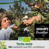 ORIGEENS BIO YERBA MATE S CITRONEM A ZÁZVOREM 200 G - Energizující čaj I Organický čaj Yerba Maté, nepražený, listy, bez stonků a prachu