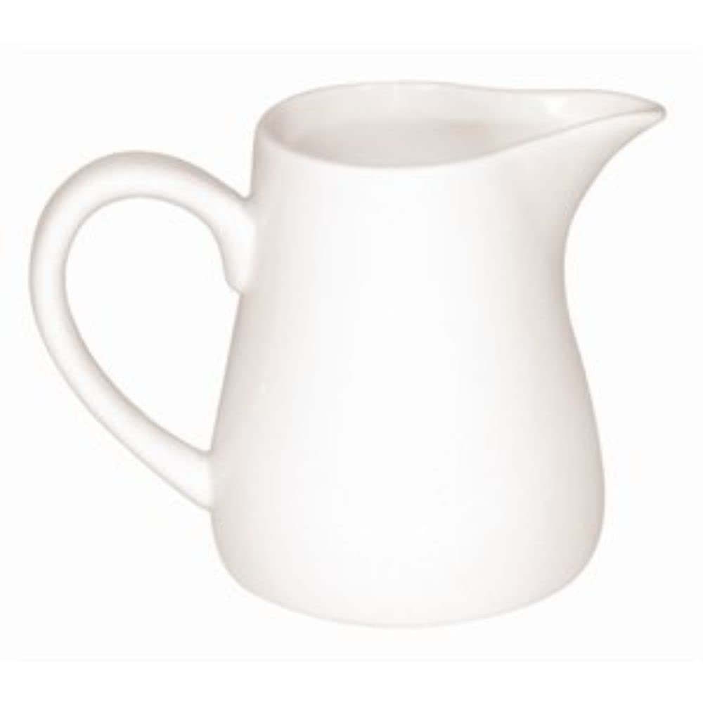 Olympia Whiteware Servierkannen 170 ml/6 oz (6er-Pack), weisses Porzellan - Kanne mit Henkel, ideální pro Milch, Sahne, Vanillepudding, Soßen, Bratensoße - spülmaschinen- und mikrowellengeeignet, Café-Restaurant-Hausgebrauch, U819