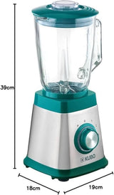 Mixér Aus Glas, 1000 W, 4 Geschwindigkeiten, 1,5 L, 6 Klingen Aus Edelstahl, Eiswürfelfunktion Kitchen Naty Shop