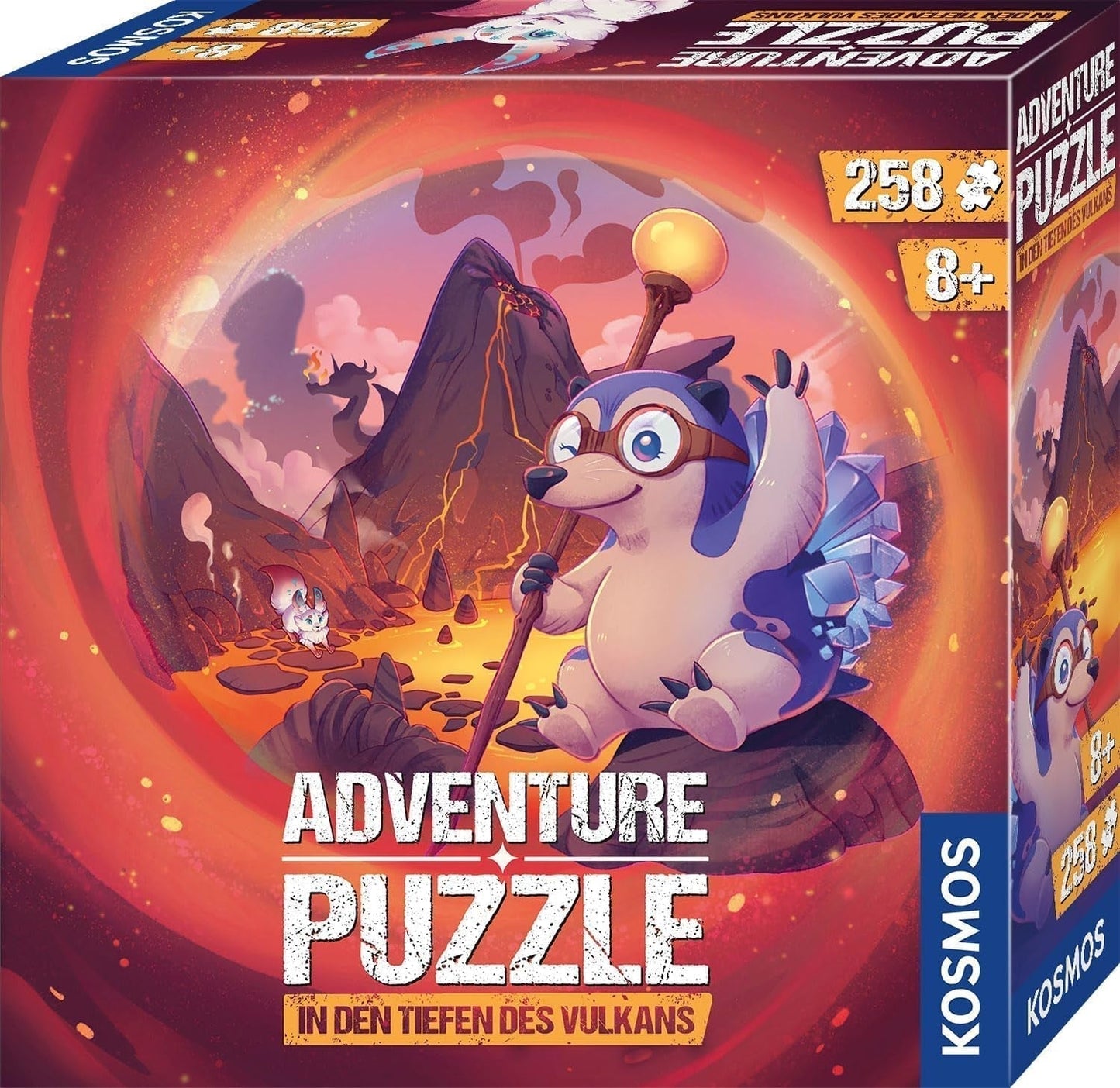 KOSMOS 684853 Den Tiefen Des Vulkans Dobrodružné puzzle, 258 dílků, interaktivní dobrodružné puzzle pro děti 8+, objevte dobrodružný příběh s každým dílem puzzle Naty Shop Výchozí název