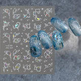 Třpytivé samolepky na nehty Summer Water Waves Starry Nail Art Fantasy Mořská voda Waves Designy nehtů Samolepky na nehty Mořská voda Waves Příslušenství na nehty Nail Art