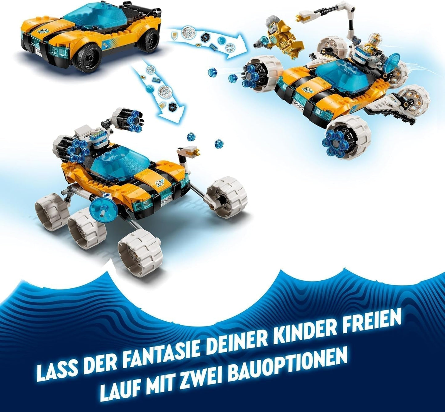 Sada LEGO Dreamzzz 2 v 1 Vesmírná bugina pana Oze nebo raketoplán Obsahuje minifigurky pana Oze, Alberta a Jaydena, vesmírný dárek pro děti 8+ 71475 Stavebnice Besuche den LEGO-Store