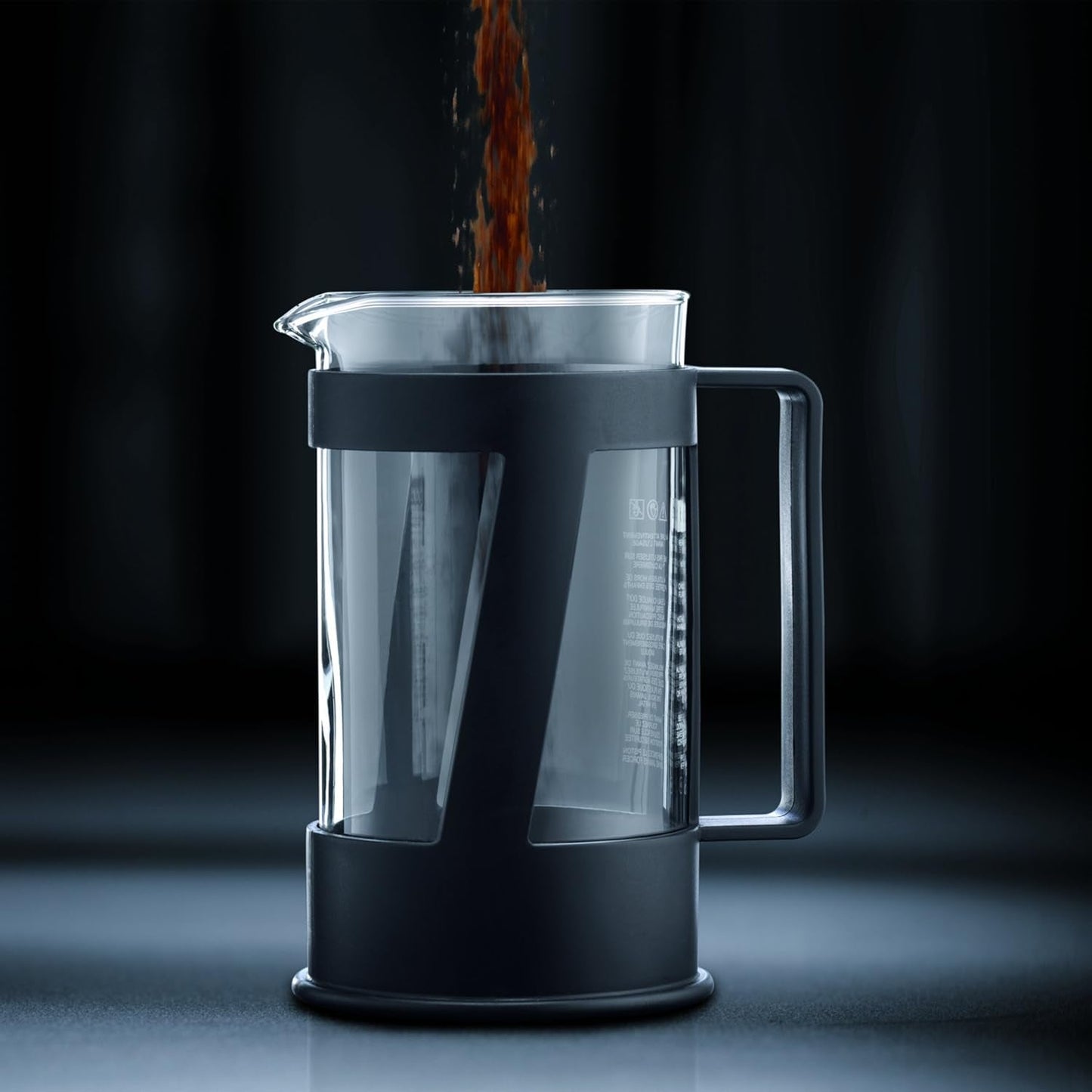 Kávovar Bodum CREMA (French Press systém, permanentní nerezový filtr, bezpečnostní uzávěr, 0,5 litru) černý