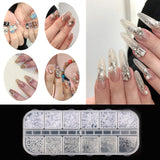 Nail Art Strasssteine ​​​​1 Schachtel, Nail Charms, 12 Typen Weiße Perlen Für Nägel, Flatback Rhinestones, Klein Edelstahl-Perlen, Nagel Deko, Nagel Zubehör