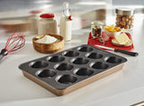 Tefal Airbake J2555014 Muffinform, Antihaftbeschichtung, Karbonstahl, Braun, 29 X 41 Cm Formy a plechy na pečení Naty Shop