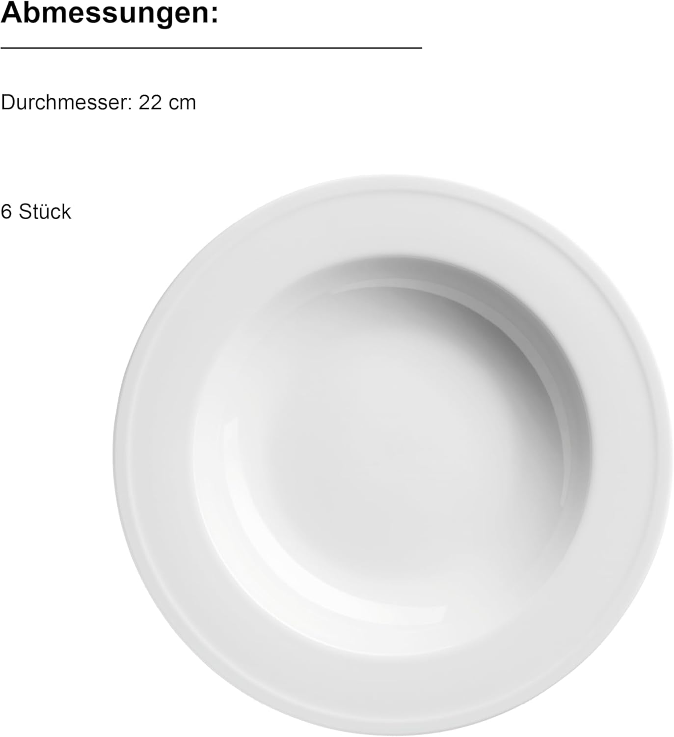 MÄSER Arlona 18dílná porcelánová sada nádobí pro 6, nadčasová a elegantní, bílá