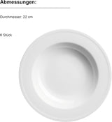 MÄSER Arlona 18dílná porcelánová sada nádobí pro 6, nadčasová a elegantní, bílá