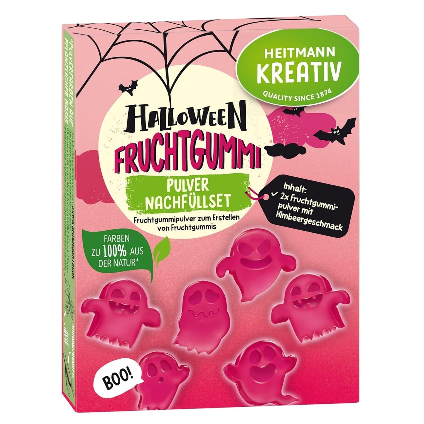 HEITMANN KREATIV Halloweenská sada náhradních ovocných žvýkaček - příchuť malina