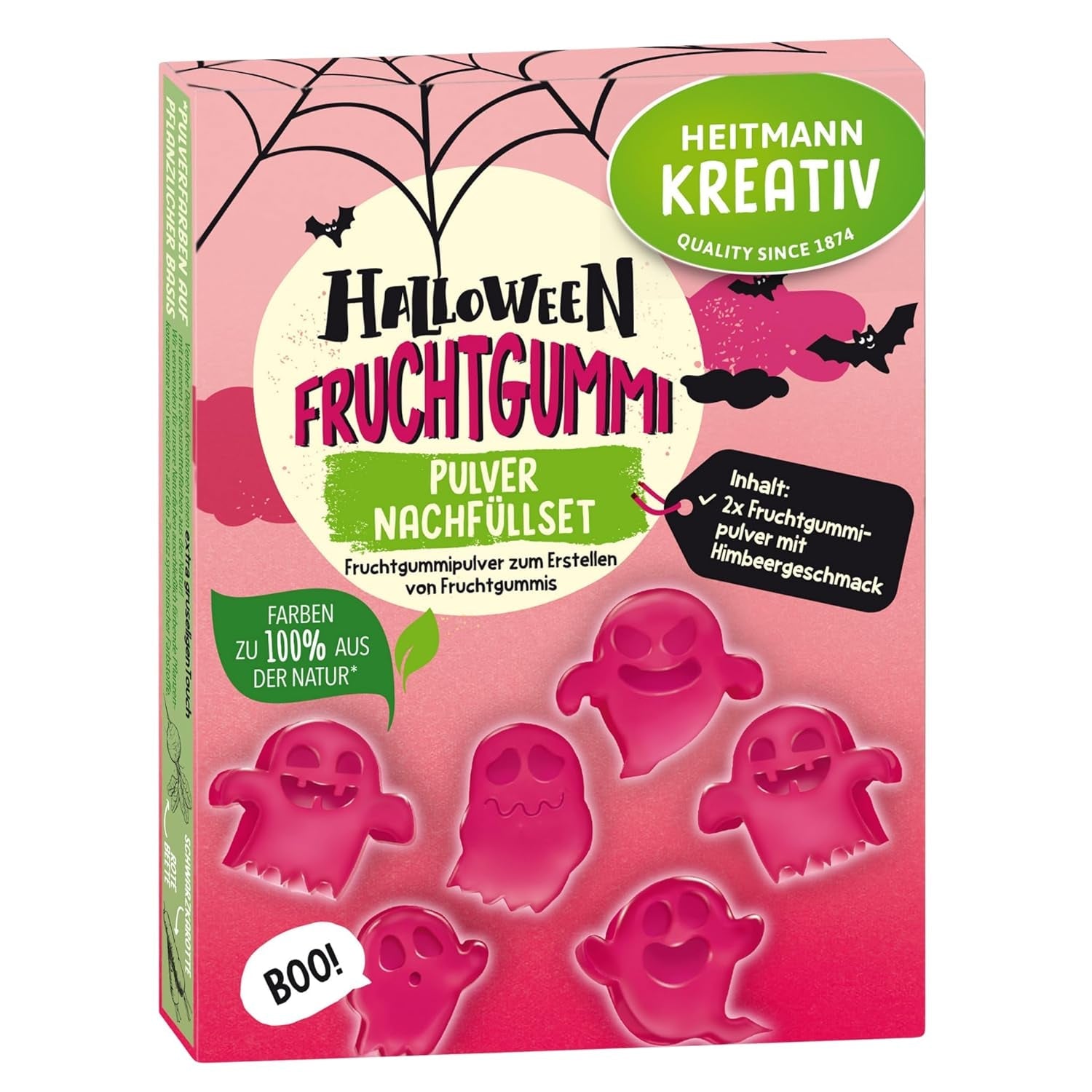 HEITMANN KREATIV Halloweenská sada náhradních ovocných žvýkaček - příchuť malina