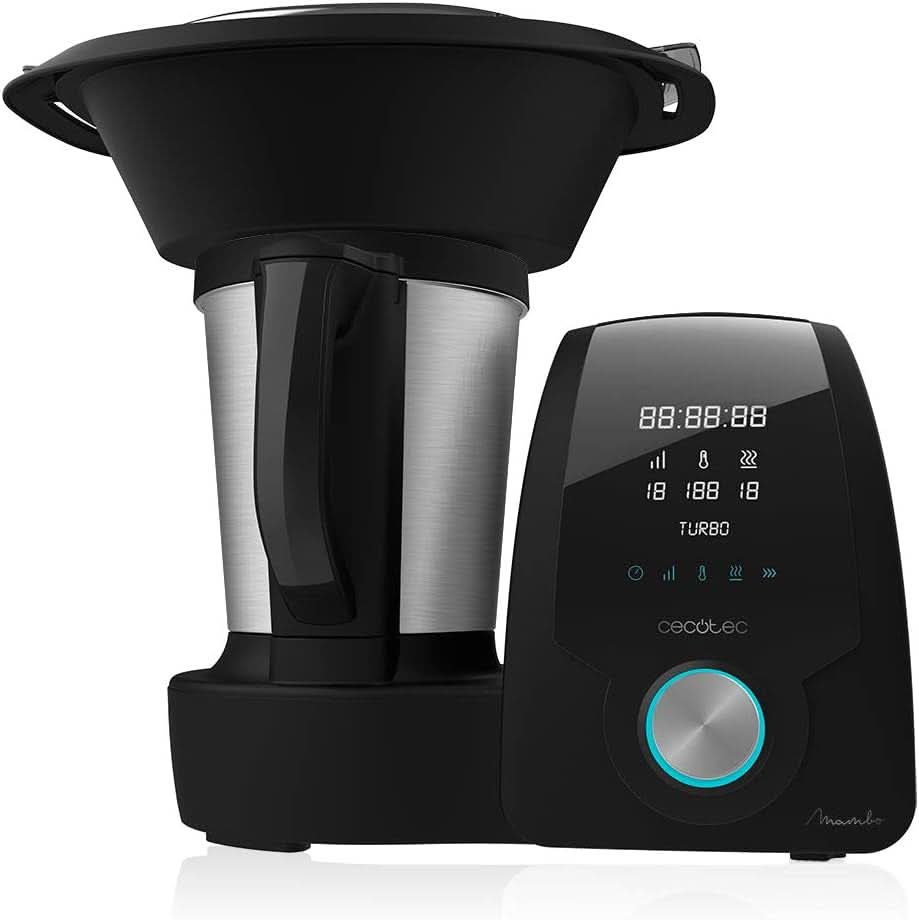 Cecotec Mambo 6090 Multifunktions-Küchenmaschine, 1700 W, 23 Funktionen, Krug Mit Fassungsvermögen 3,3 L, 3 Teller Gleichzeit, 10 Geschwindigkeitsstufen, Kuchyňské roboty a mixéry s časovačem Naty Shop